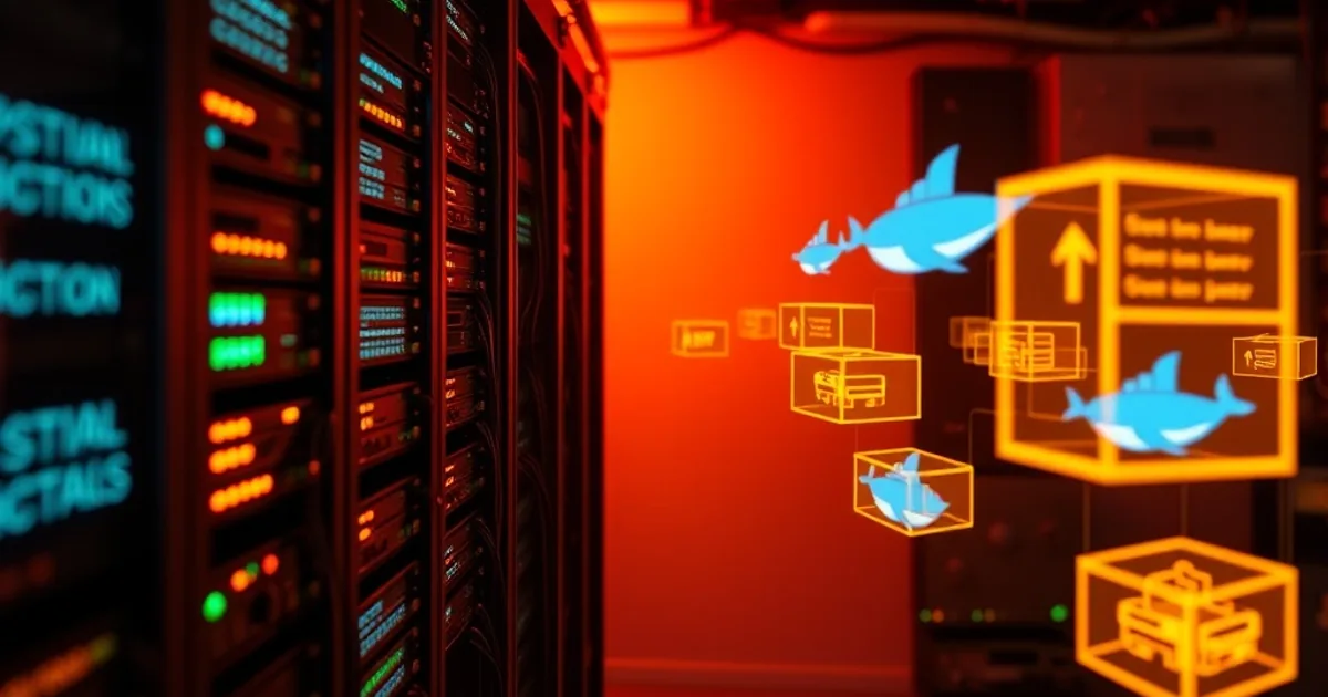 Home server rack with Docker containers